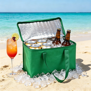 Sac isotherme personnalisé en non-tissé avec logo, grand sac de <span class=keywords><strong>livraison</strong></span> <span class=keywords><strong>alimentaire</strong></span> thermique, sac de pique-nique et de plage étanche, vente en gros - Product Image 3