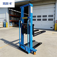 Chariot élévateur électrique monté sur camion WGZN, très vendu, hauteur de levage 1,6 m, capacité de charge 1 tonne, télécommande, transpalette électrique portable