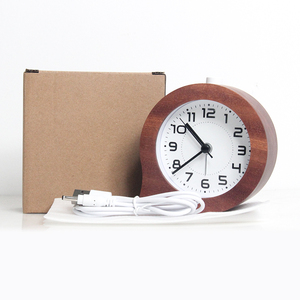 Emaf pin nhỏ hoạt động Cổ Điển Retro thời trang cũ yên tĩnh Vòng thạch anh Analog bàn Bàn báo động đồng hồ đầu giường với ánh sáng ban đêm - Product Image 4