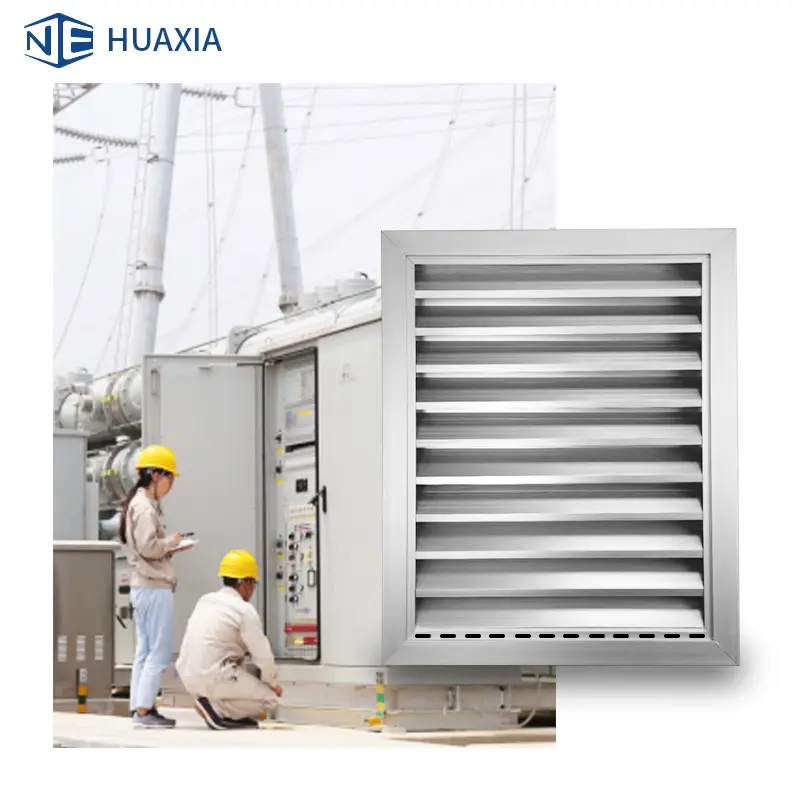 Ventilateur de filtre de système d'air étanche IP53 persienne extérieure persienne en aluminium pour équipement de télécommunication résistant aux intempéries