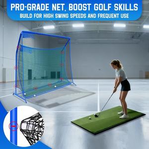 Filet <span class=keywords><strong>de</strong></span> frappe <span class=keywords><strong>de</strong></span> <span class=keywords><strong>golf</strong></span> avec filet <span class=keywords><strong>de</strong></span> frappe supplémentaire, filets d'entraînement <span class=keywords><strong>de</strong></span> <span class=keywords><strong>golf</strong></span> robustes <span class=keywords><strong>de</strong></span> 10x7 pieds/7x7 pieds pour les golfeurs, entraînement <span class=keywords><strong>de</strong></span> <span class=keywords><strong>swing</strong></span> dans la cour - Product Image 5