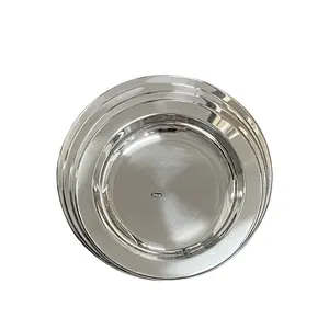 Multi-Size Stainless Steel Deep Mixing Large Salad Round Tray Wholesale