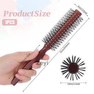 <span class=keywords><strong>Brosse</strong></span> ronde personnalisée avec logo pour <span class=keywords><strong>cheveux</strong></span> courts, <span class=keywords><strong>brosse</strong></span> ronde pour le séchage, le coiffage et le bouclage, peigne sphérique en nylon résistant à la chaleur - Product Image 2