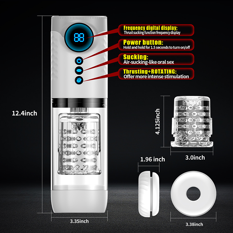 full service male sex toy Swinging & Vibrating Handsfree Masturbator, Vaccum Sucking Fleshlight –  Kemelia main image 1
