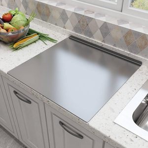 <span class=keywords><strong>Tagliere</strong></span> <span class=keywords><strong>in</strong></span> <span class=keywords><strong>Acciaio</strong></span> Inox da 19 Pollici, Antiscivolo, con Bordo, per Impastare e Tagliare Verdure <span class=keywords><strong>in</strong></span> Cucina - Product Image 1