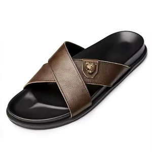 <span class=keywords><strong>Sandales</strong></span> arabes pour hommes Xinzirain en <span class=keywords><strong>cuir</strong></span> véritable personnalisées, antidérapantes, à lanières croisées, style Gulf - Product Image 6