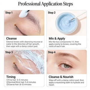 Kit professionnel de blanchiment des sourcils, kit de décoloration douce des sourcils foncés à domicile, kit de poudre de blanchiment des sourcils - Product Image 3