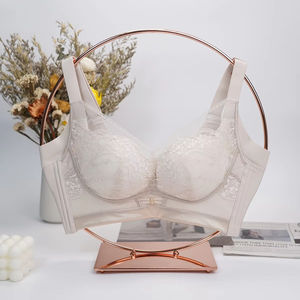 Soutien-gorge sans fil personnalisé, soutien-gorge en dentelle florale pour femmes, confortable, sans armatures, bonnet 3/4, fin, pour poitrine généreuse, gros seins, soyeux, sexy - Product Image 1