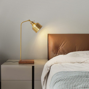 American Retro All-Copper Table <b>Lamp</b> Simple Creative Warm Classic for Living Room Bedroom Bedside <b>Study</b> Office Ceramic Body Oval - Product Image 2