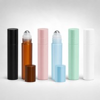 Flacon roll-on en PP de 10 ml, 4 pièces, étanche, portable, pour échantillons