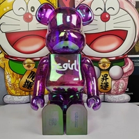 Populaire Kawaii Rose Bearbrick Mignon Jouet 400% 28cm Modèle Figural Brique Ours