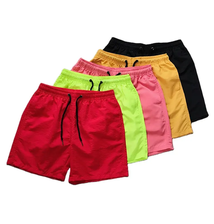Pantalones cortos informales para hombre, para correr, Surf, playa, con logotipo personalizado, estampado bordado