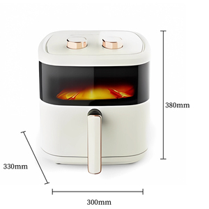 เตาทอดไร้ควันไฟฟ้าอเนกประสงค์สำหรับบ้านโรงรถกลางแจ้งควบคุมด้วยระบบดิจิทัลไร้น้ำมันตะกร้าคู่ไร้ควัน - Product Image 2