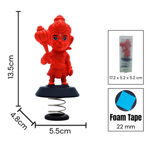 Kesari Hanumanji Funspring - Ídolo Decorativo de Plástico para el Hogar, el Tablero del Automóvil y Regalos Festivos - Product Image 5