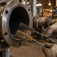 Ensemble de brosses tubulaires torsadées en acier inoxydable et laiton sur mesure pour le nettoyage et le polissage de tuyaux industriels