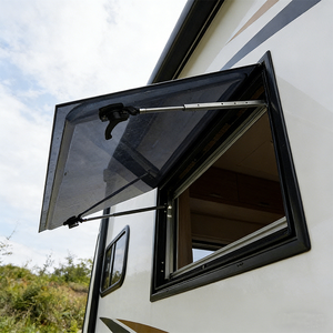 Fenêtre extérieure plate en acrylique à angle droit pour <span class=keywords><strong>caravane</strong></span>, double vitrage avec stores et <span class=keywords><strong>rideaux</strong></span> – Offre spéciale - Product Image 2