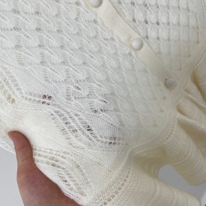 Pull en tricot personnalisé à manches longues, col rond, design ajouré, <span class=keywords><strong>cardigan</strong></span> en tricot pour femmes - Product Image 6