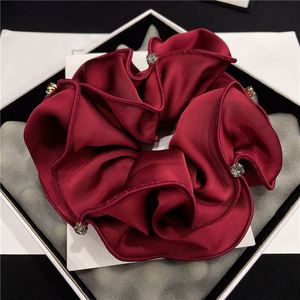 Nouveaux chouchous élégants pour femmes avec strass, en satin, grands et volumineux, pour coiffures chignon, accessoires capillaires tendance - Product Image 2