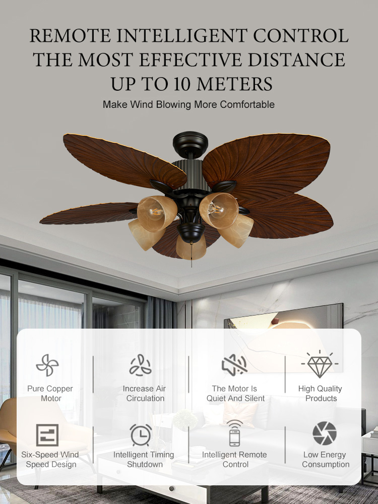 The Lowest Price Indoor And Living Room Decorative Led Ceiling Fan With Iron Material