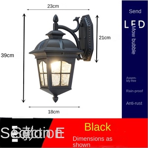 Lámparas de pared para exteriores con energía solar de aleación de aluminio Vintage para jardín con clasificación impermeable IP65 y garantía de 10 años - Product Image 5