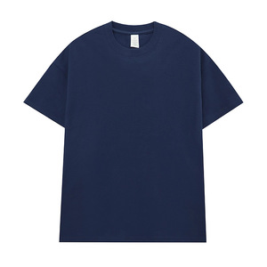 Luxury Touch Custom Logo 230GSM 100% Premium algodón hombres cuello redondo Camiseta transpirable de gran tamaño liso en blanco camiseta - Product Image 1