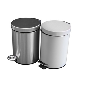 Pedal Bin Modern Luxury Design Wholesale Stainless Steel Round Shape Dustbin Foot Pedal Waste Bin