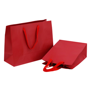 Bán buôn Thời trang Tiệc Cưới Quà Tặng Kraft Túi giấy tùy chỉnh Túi quà màu đỏ Tote Túi hdpk - Product Image 3