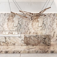Comptoir de présentation de bijoux sur mesure, vitrine en verre avec éclairage LED, dessus en marbre pour magasin de bijoux de luxe