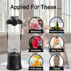 Leak-Proof Direct-Drink Portable Juicer Sealed Lid USB Rechargeable 600mL Capacity Electric Drink Cup <b>Blending</b> Smoothies Juice - Product Image 5
