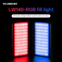 Lampu Selfie LED RGB140 8W 9000K Isi Ulang, Portabel, Pintar, untuk Studio Ponsel, Live Streaming, dan Pencahayaan Fotografi