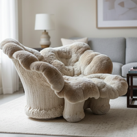 Canapé en forme de champignon, fauteuil rembourré, siège de salon personnalisé, canapé en peluche, ensemble de meubles, meubles de salon de luxe