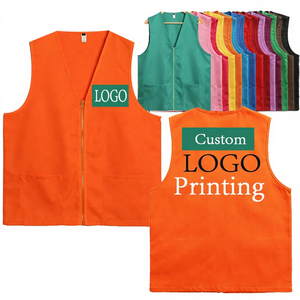 Chaleco de Uniforme para Supermercado, Impresión de Logotipo Personalizado, Transpirable, Ligero, de Poliéster, Unisex, de Alta Calidad, Estilo Formal - Product Image 4