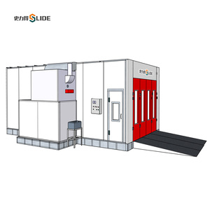 Porte de cabine de peinture automobile pour camions, certifiée CE, avec brûleur <span class=keywords><strong>diesel</strong></span> Riello, éclairage LED, capable de cuisson, pour la peinture automobile - Product Image 3