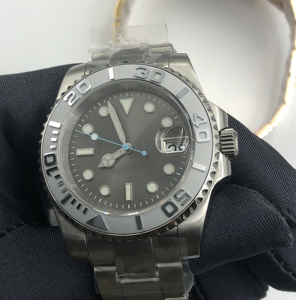 Reloj de Lujo para Hombre, Resistente al Agua, con Elegante Esfera de 40 mm, Cristal de Zafiro, Correa de Cuero y Caucho, Diseño de Cierre Oculto - Product Image 5