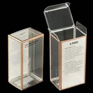 小型定制Pet Pvc可折叠塑料包装软折痕透明塑料盒展示化妆品产品包装