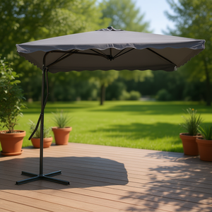 Parasol de jardin 98,4 x 98,4 pouces avec poteau en acier, résistant aux UV, abri solaire pour usage extérieur - Product Image 2