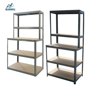 Vente en gros Étagère en L en métal à usage moyen à 4,5 niveaux Étagère de rangement en acier empilable en métal d'angle sans boulon pour entrepôt, garage, maison, boutique - Product Image 6