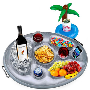 Flotador de bebida de gran capacidad personalizado de fábrica, taza flotante inflable, soporte para bebidas, barra flotante para la fiesta en la piscina de la playa - Product Image 3