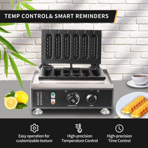<span class=keywords><strong>Gaufrier</strong></span> Professionnel en Acier Inoxydable pour Gaufres en Épi avec Revêtement Antiadhésif en Téflon Machine à Snacks - Product Image 4