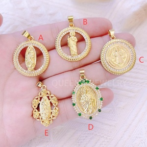 เครื่องประดับทางศาสนาอินเทรนด์18K ชุบทองง่ายของขวัญแฟชั่นเสน่ห์บริสุทธิ์กุหลาบสามสีสร้อยคอจี้ - Product Image 2