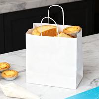 Sacs en papier kraft personnalisés pour la livraison de pâtisseries, emballage de boîtes à pâtisserie