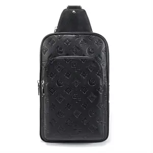 GORFIA tas payudara pria, tas selempang dada dan tas bahu pria kulit kustom tas bahu antimaling/ - Product Image 1