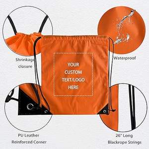 Sac à dos à cordon en tissu Oxford portable avec impression de logo personnalisé, fermeture éclair tendance, imperméable, pour la formation physique, les loisirs, les voyages - Product Image 3