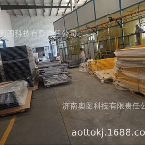 รั้วนิรภัยหุ่นยนต์ Aosaff ขนาด 1200x1000x2000 มม. เหล็กกล้าคาร์บอนต่ำเคลือบผง สำหรับป้องกันในโรงงาน - Product Image 1