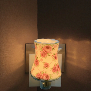 Lampe de décoration incandescente Guangli GL-TC5 en forme de vase en céramique pour intérieur, roses, blanc chaud, à brancher, veilleuse, décoration moderne - Product Image 2