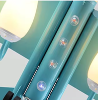 Lampe suspendue créative en forme d'avion de dessin animé pour chambre d'enfant - Éclairage domestique moderne blanc chaud de taille moyenne