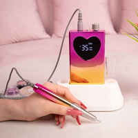 Fournisseurs d'ongles en forme de coeur 35000 tr/min moteur sans balais perceuse à ongles électrique polisseuse sans fil à faible bruit pour les ongles