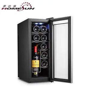 Luxury series thermoelectric wine bottle cooler with vertical shelf