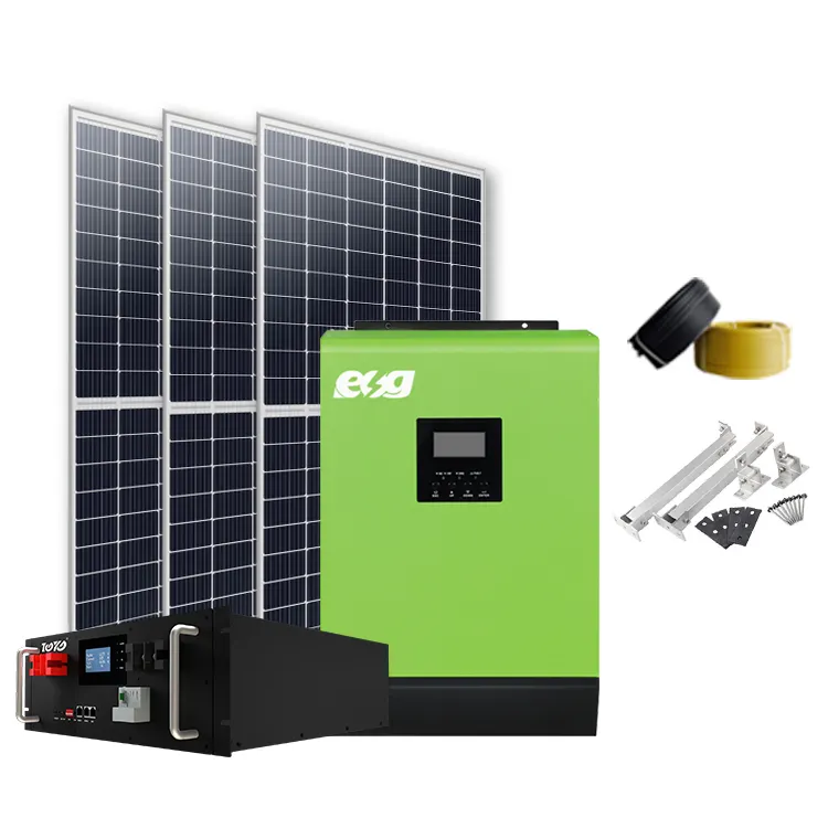 Esg Competitieve Home Hybride Hot 3kw 5kw 8kw Water Kit Lifepo4 Batterij Thuis Thermisch Zonnestelsel