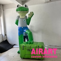 Personnage de dessin animé de grenouille gonflable personnalisé en usine, poupée d'animaux gonflables de poupée d'anime pour l'événement de Cosplay